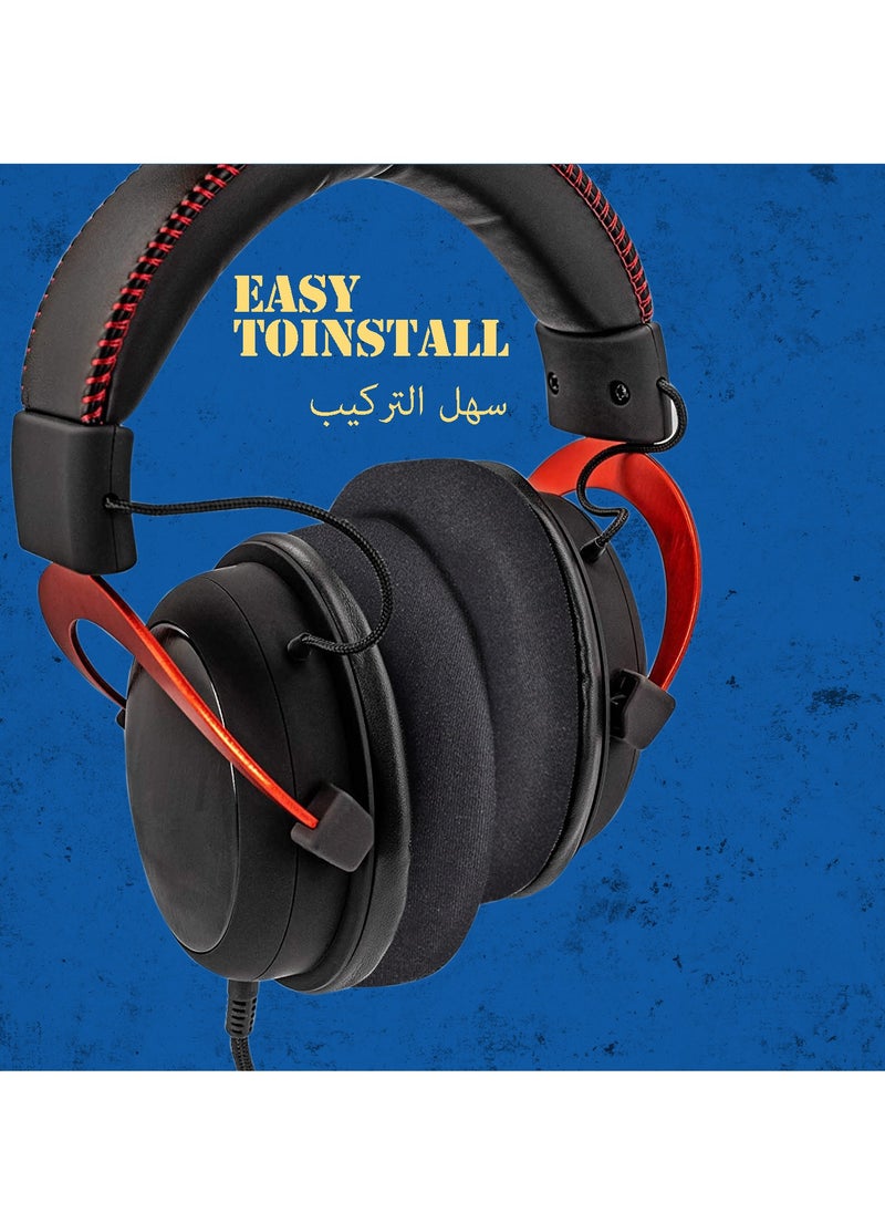 Generic - Replacement Ear Pads for HyperX Headphones - Perfect Fit for Cloud III, Cloud II, Cloud Alpha,Cloud Core,Cloud Stinger,Cloud Flight,and so on.Noise Isolation,Anti-Slip, Breathable,and Dustproof. - Image 1