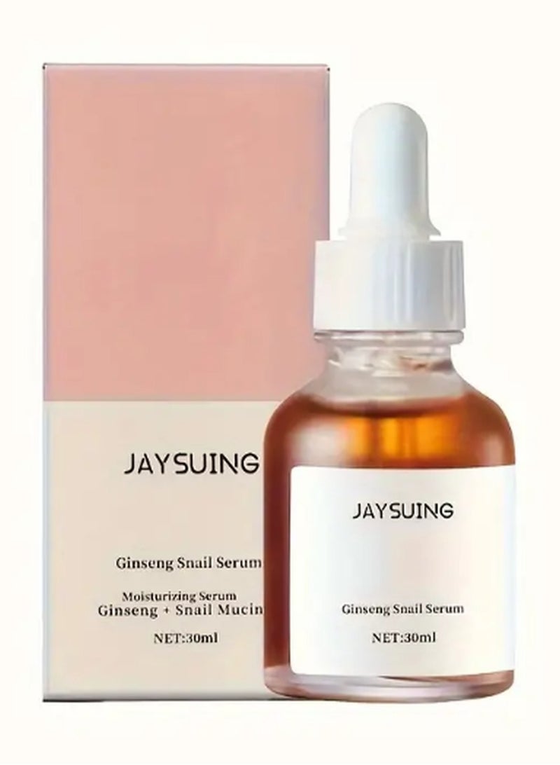 Jaysuing Ginseng & Snail Glow Serum - Fragrance-Free, Moisturizing & Firming Facial Essence for All Skin Types 30ml - Image 2