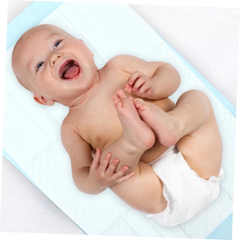 INOOMP 10pcs Disposable Changing Pads Large Portable Newborn Leak Absorbent Pads for Travel and Home Use with PE Cotton Soft Material - Image 3