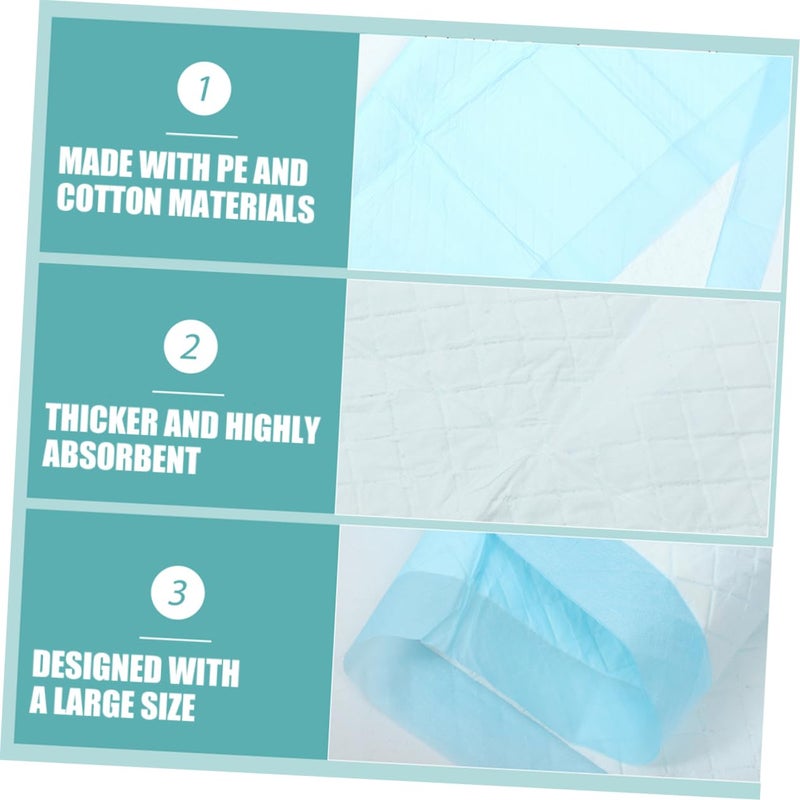 INOOMP 10pcs Disposable Changing Pads Large Portable Newborn Leak Absorbent Pads for Travel and Home Use with PE Cotton Soft Material - Image 5