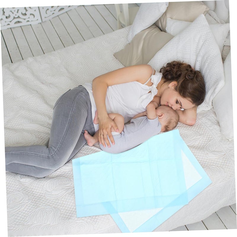 INOOMP 10pcs Disposable Changing Pads Large Portable Newborn Leak Absorbent Pads for Travel and Home Use with PE Cotton Soft Material - Image 4