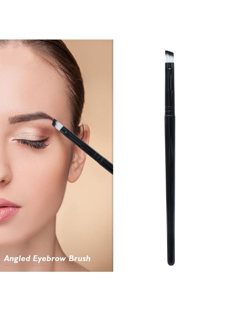 IOLITE - Eyebrow eye brow brush private label flat fine tip slim brow brush white angled eyebrow brush flat angle brow brush IEBB - Image 1
