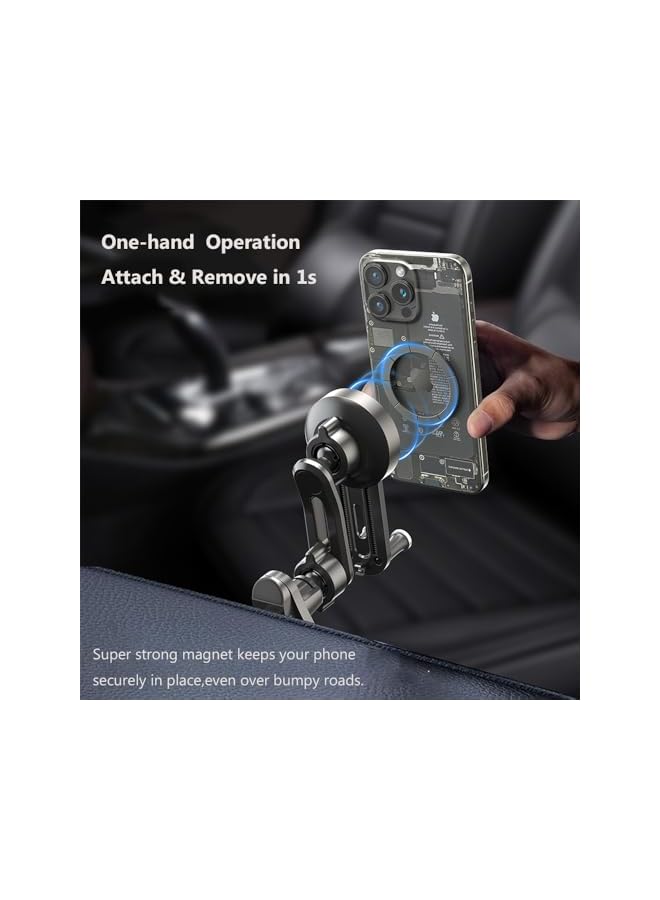 S-TOP Magnetic Car Mount for Air Vent, Magnetic Phone Holder – Compatible with iPhone 16/15/14/13/12 Series & All Phones with Magnetic Case - Image 2