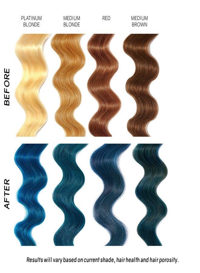 Overtone Color Depositing Semi-Permanent Hair Dye Conditioner - 8 oz For Natural & Color-Treated Hair, Moisturizing Shea Butter & Coconut Oil - Vegan & Cruelty-Free, Extreme Teal - Image 2