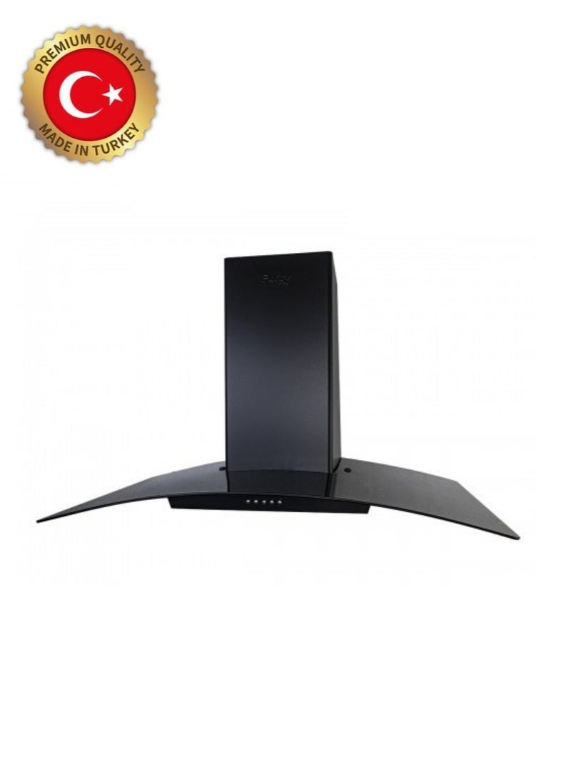 Purity Kitchen Cooker Hood, 90 cm Wall-Mount, 750 m³/h Suction Power, 3-Speed Flat Design, LED Lighting, Black ( DRAIN CAPPE BL 90 )  - Image 1