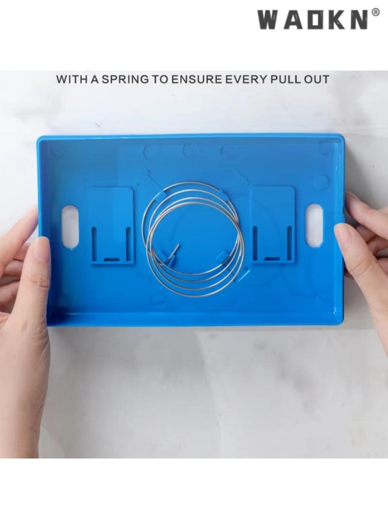 WAOKN Creative Building Blocks with Spring Tissue Box Wall-mounted Perforation-free Paper Holder Bathroom Face Towel Box Organizer（black） - Image 3