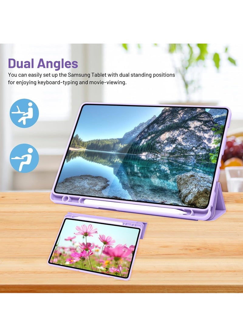 Case for Samsung Galaxy Tab A9+ / A9 Plus 11 Inch 2023 – Thin Folio Stand Tablet Protective Case | Multi-Angle Viewing | Auto Wake/Sleep Function | Lightweight, Slim & Durable Design | Purple
