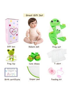 Aori Aori Reborn Dolls Lifelike Newborn Baby Doll Realistic Weighted Toddler Real Life 22 Inch Jumping Frog Set Great Birthday Gift for Kids  - Image 2