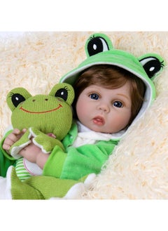 Aori Aori Reborn Dolls Lifelike Newborn Baby Doll Realistic Weighted Toddler Real Life 22 Inch Jumping Frog Set Great Birthday Gift for Kids  - Image 4
