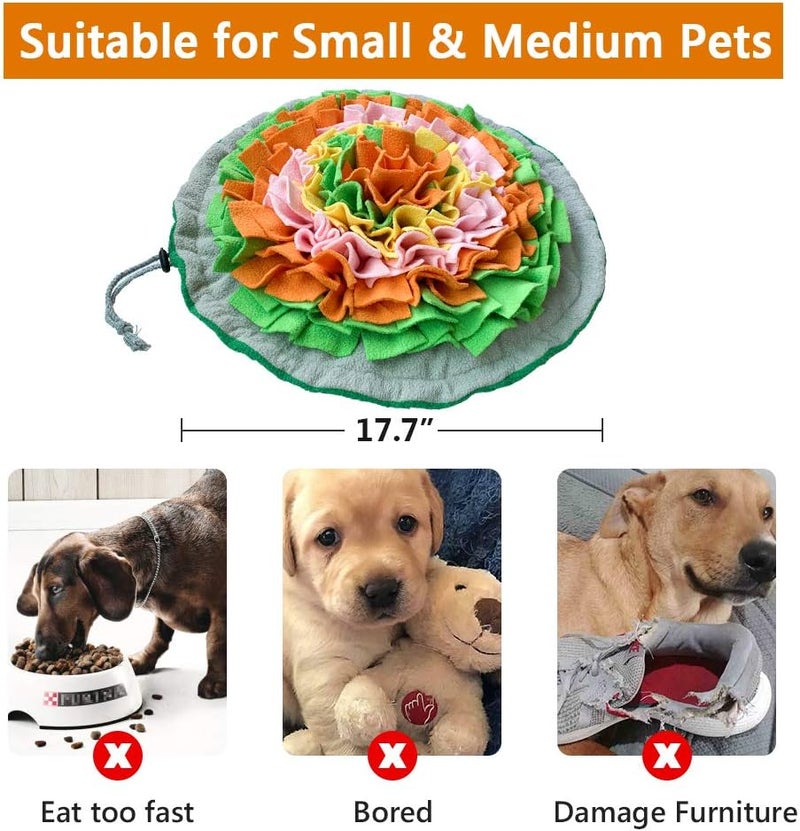 SCHITEC Snuffle Mat for Dogs, Interactive Foraging Puzzle Blanket, Nosework Feeding Bowl Sniffing Pad for Cats Puppies Small Medium Pets - Image 4