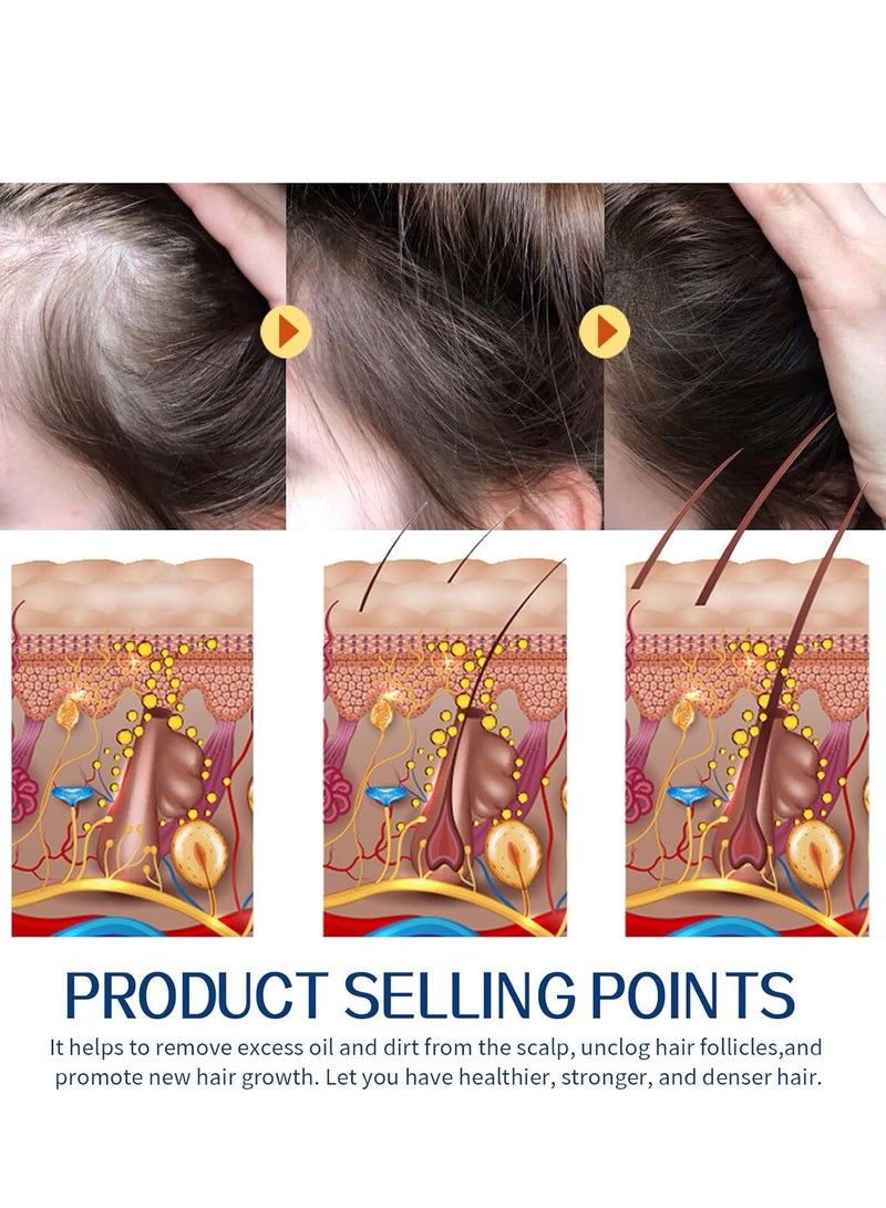 إيلهو شامبو مقشر لتقشير فروة الرأس لنمو الشعر ، شامبو منقي لبناء القشرة وعلاج فروة الرأس الجافة والحكة الجافة ، التحكم في الزيت والهدئة المنعشة ، خالي من الكبريتات ، 3.52 أوقية - Image 4