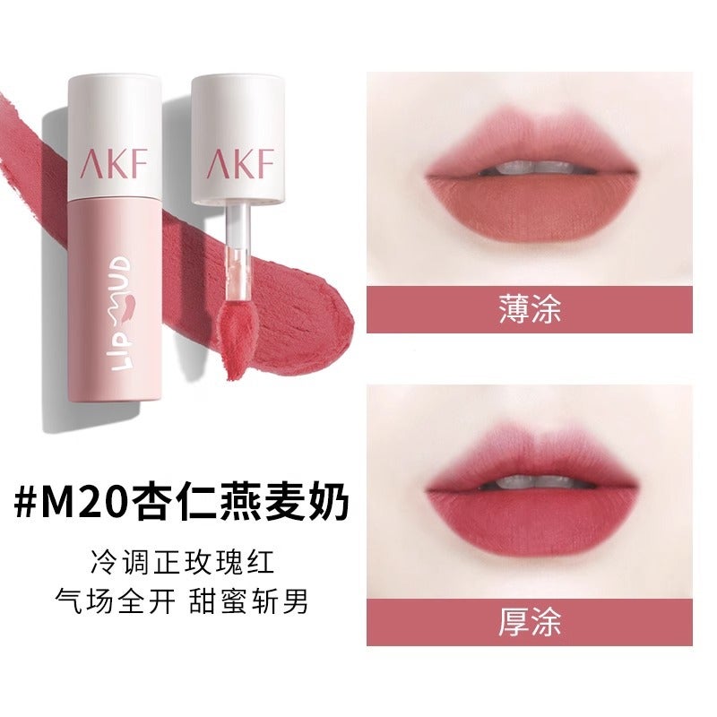 Akf Lip Mud Lip Glaze Whitening Lipstick For Female Students Niche Brand Lip Gloss Lip Balm Natural Color For Women - Image 1