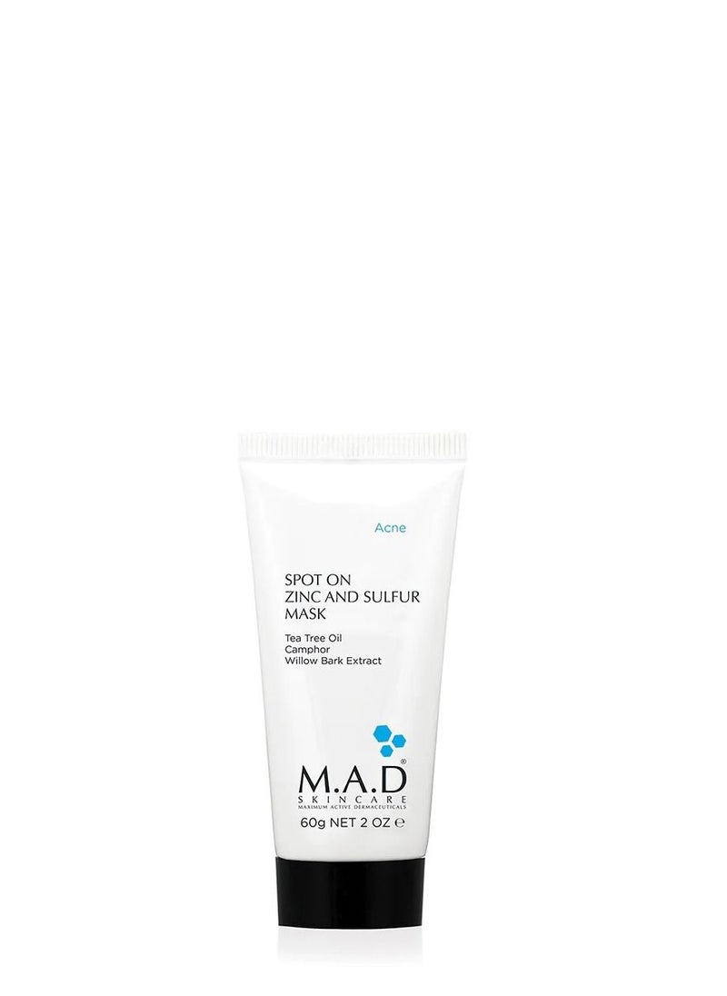 M.A.D Skincare - Skincare Spot On Zinc And Sulfur Mask - For Acne Prone Skin 2 oz. - Image 1