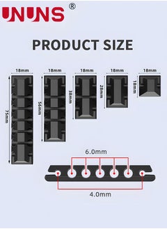 UNUNS Cable Holder Clips,5-Pack Cord Organizer Cable Management,Silicone Self Adhesive Cable Holder Wire Organizer Cord Clips For Home And Office  - Image 5