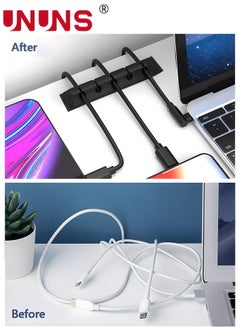 UNUNS Cable Holder Clips,5-Pack Cord Organizer Cable Management,Silicone Self Adhesive Cable Holder Wire Organizer Cord Clips For Home And Office  - Image 4