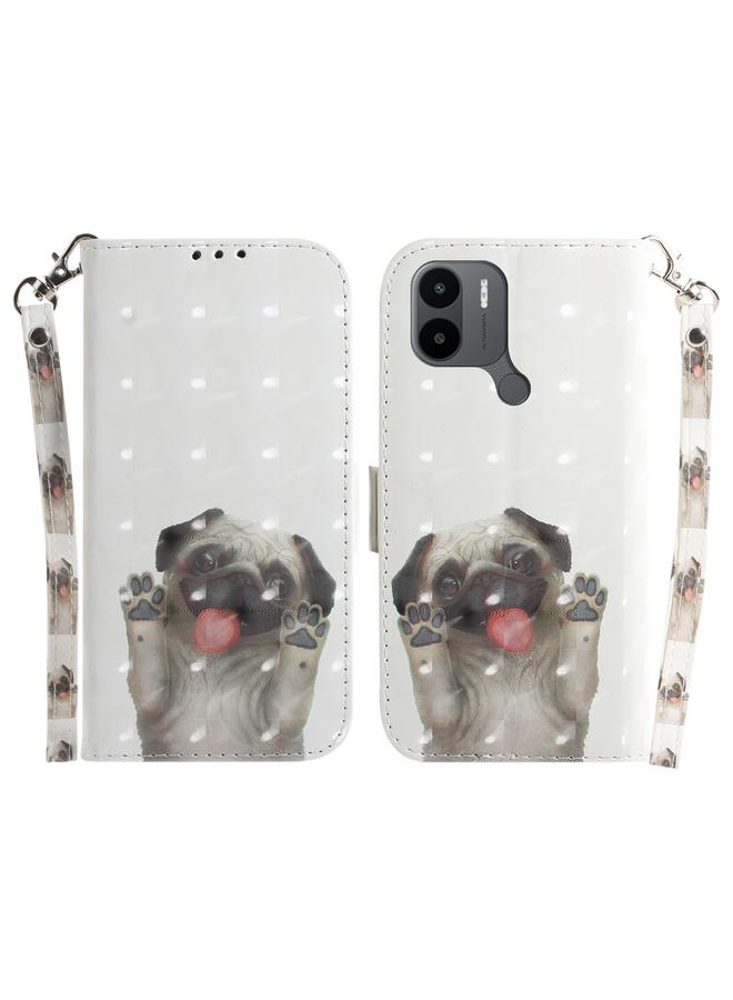 Case For Xiaomi Redmi A1+ 3D Colored Pattern Flip Leather Phone Case