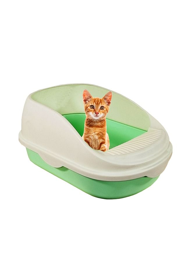 MAJIBAO Kitten Litter Box or Tray With Plastic Scoop Covered by Side Walls & Easy to Clean  - Image 1