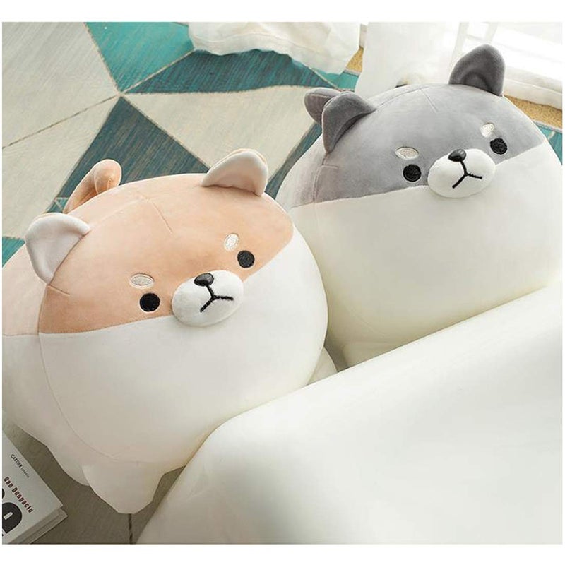 EHOTONG Shiba Inu Dog Plush Pillow  Corgi Stuffed Animal Plush Toy Hug Pillow Gifts for Girl Boy (Gray  11.8in) - Image 3