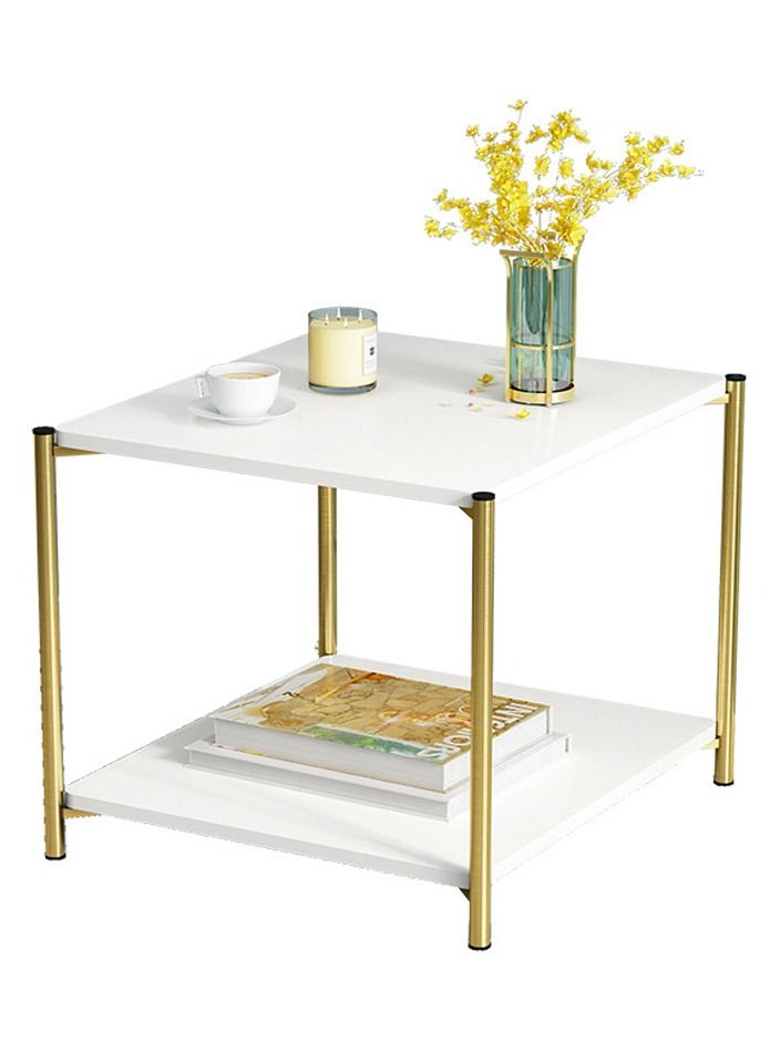 Metal bedside coffee table end side table desk nordic marble glass home sofa tables light luxury living room side table - Image 1