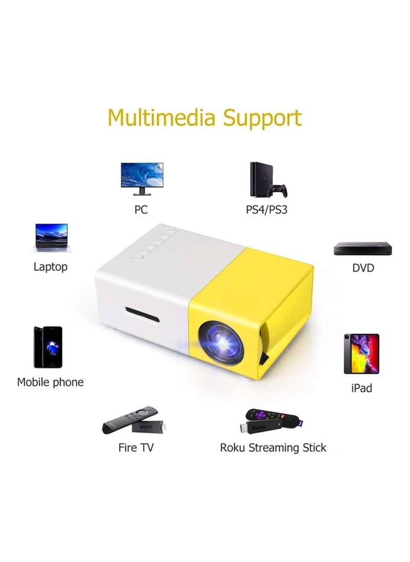 Generic - Arabest Mini Projector, Portable LED Projector, Smart Home Projector, 1080P Outdoor Projector, Movie Projector Compatible with HDMI, USB, TF Card, AV, Controller - Image 1