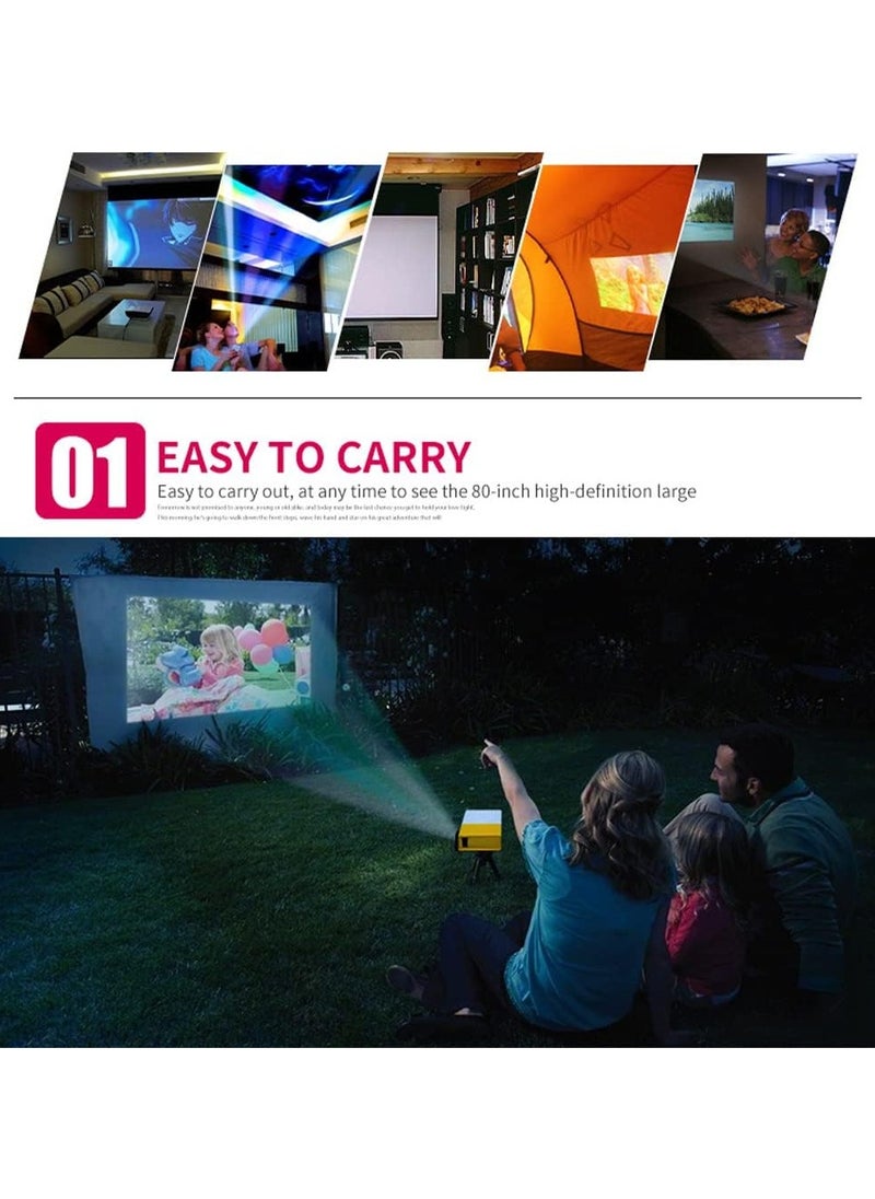Generic - Arabest Mini Projector, Portable LED Projector, Smart Home Projector, 1080P Outdoor Projector, Movie Projector Compatible with HDMI, USB, TF Card, AV, Controller - Image 1