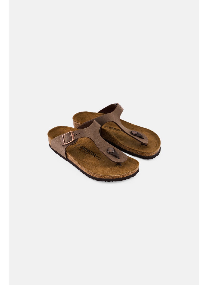 BIRKENSTOCK Kids Girl Slip On Cork Sandals, Brown  - Image 1