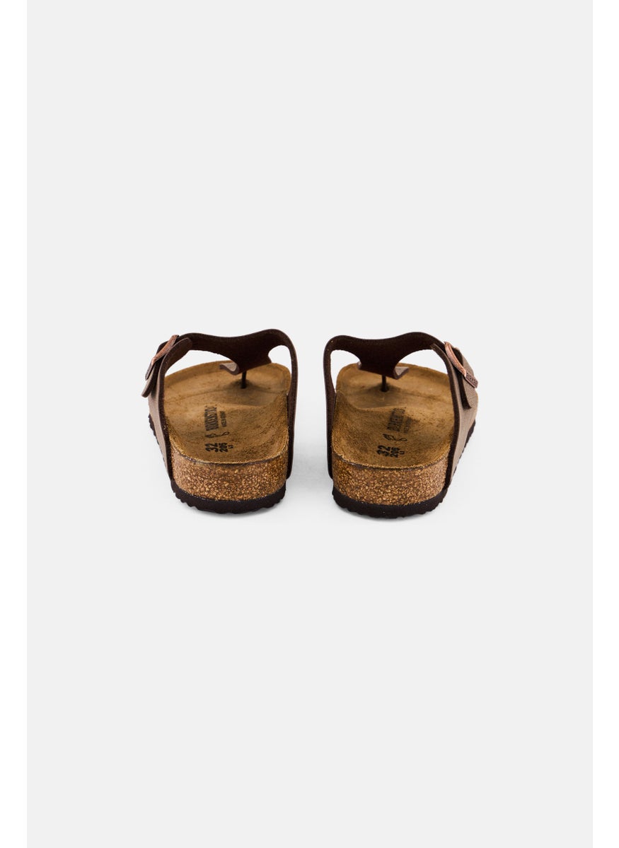 BIRKENSTOCK Kids Girl Slip On Cork Sandals, Brown  - Image 4