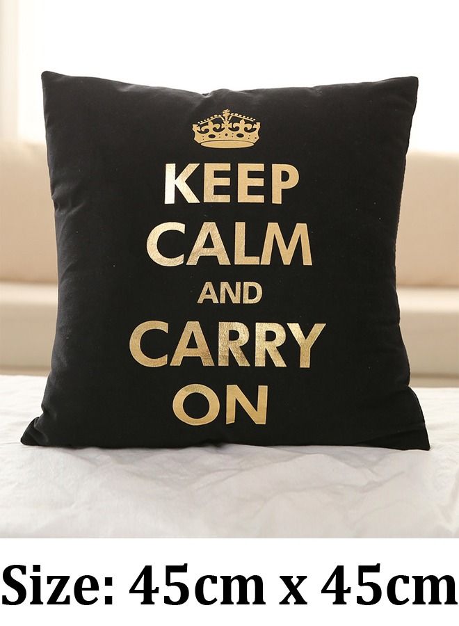 fashionhome Cushion Covers Décor Throw Pillow Cover Gold Quote Printed Decorative Pillow Cushion Cover for Bedroom Sofa Car Home Décor - Image 3