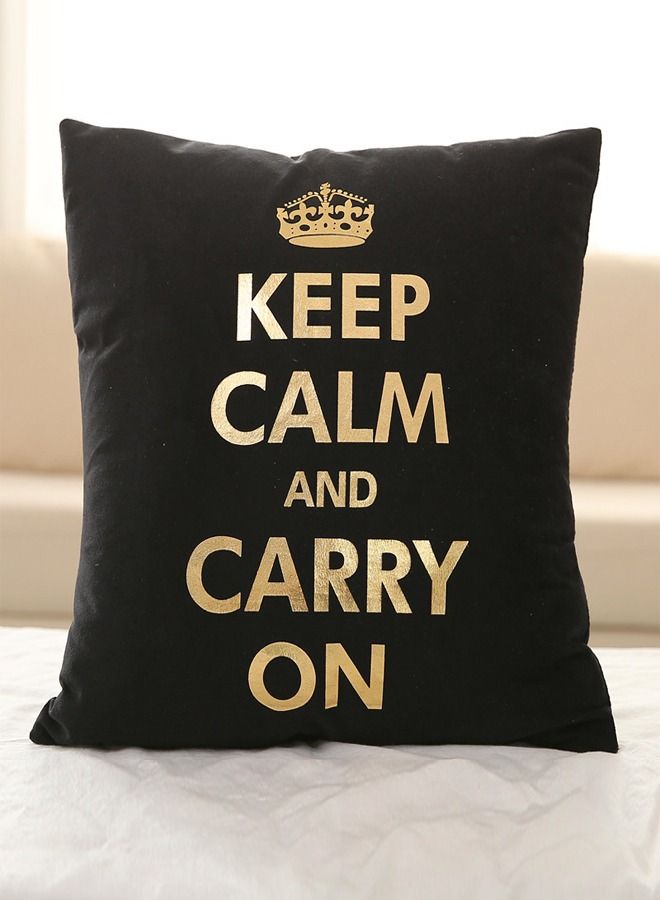 fashionhome Cushion Covers Décor Throw Pillow Cover Gold Quote Printed Decorative Pillow Cushion Cover for Bedroom Sofa Car Home Décor - Image 1