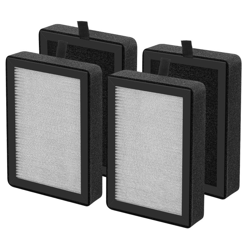 4 Pack LVH128 Replacement Filter Compatible with LEVOIT LVH128 PUURVSAS HM669A ROVACS RV60 Air Purifiers 3IN1 Filter for LVH128RF Replacement Filter