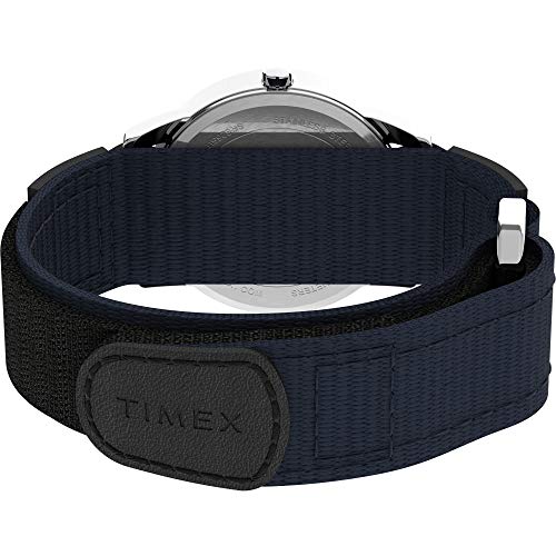 Timex Men's Easy Reader 35mm Watch – Silver-Tone Case Blue Dial with Blue FastWrap Strap - Image 2