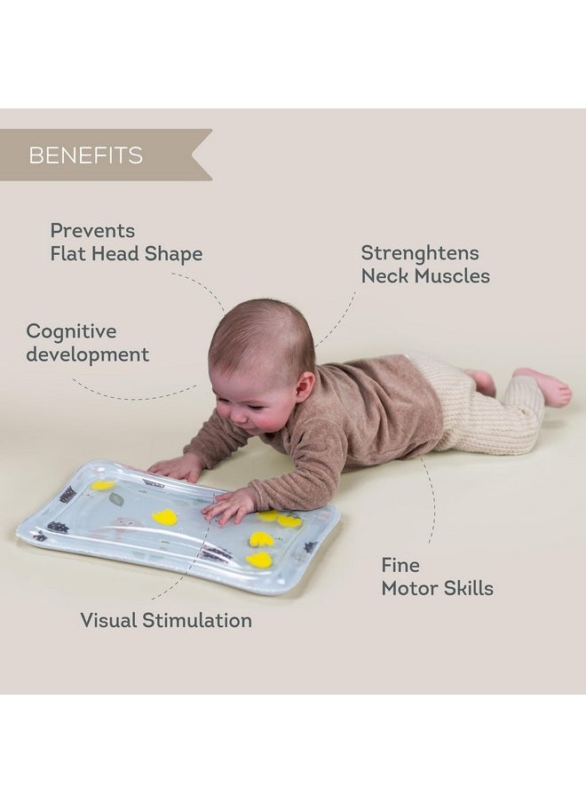 Taf Toys Tummy Time Water Mat For Babies - Stimulating Rabbit & Hedgehog Tummy Time Sensory Mat With Water Fill - Baby Tummy Time Play Mat, Water Mat For Babies, Infant Toys  - Image 1