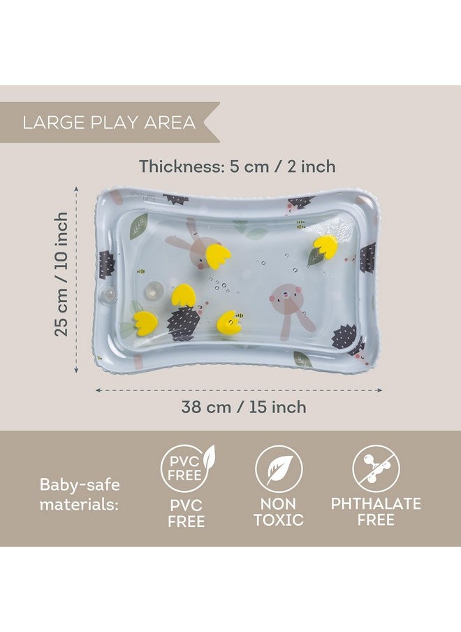 Taf Toys Tummy Time Water Mat For Babies - Stimulating Rabbit & Hedgehog Tummy Time Sensory Mat With Water Fill - Baby Tummy Time Play Mat, Water Mat For Babies, Infant Toys  - Image 2
