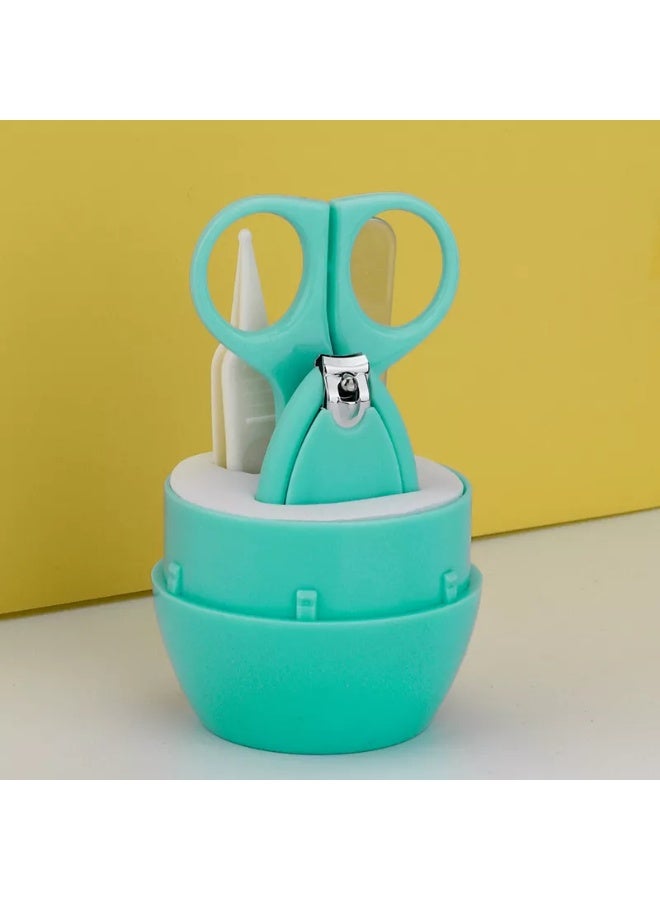 LOOFI Baby Nail Care Kit - 4 in 1 Set with Case - Baby Scissors - Baby File - Nail Clipper - Tweezers - Baby, Newborn and Infant Supplies - Green - Image 2