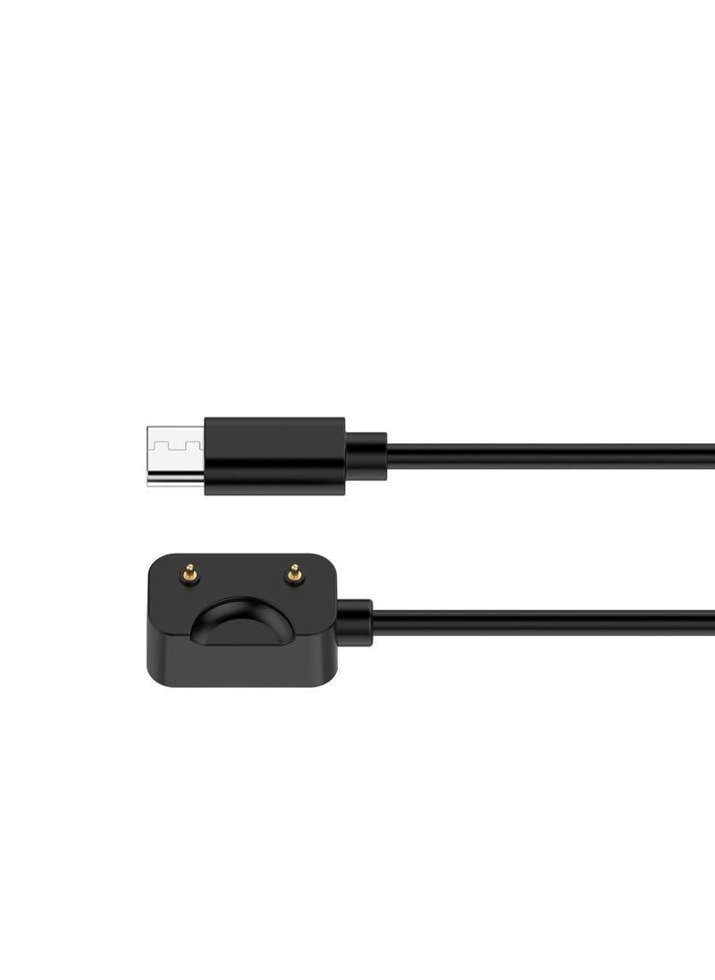 Generic - Compatible for Samsung Galaxy Fit3 Charger 3.3ft Type-C Charging Cable Magnetic Charger for Samsung Galaxy Fit 3 SM-R390 Smartwatch (Black) - Image 1