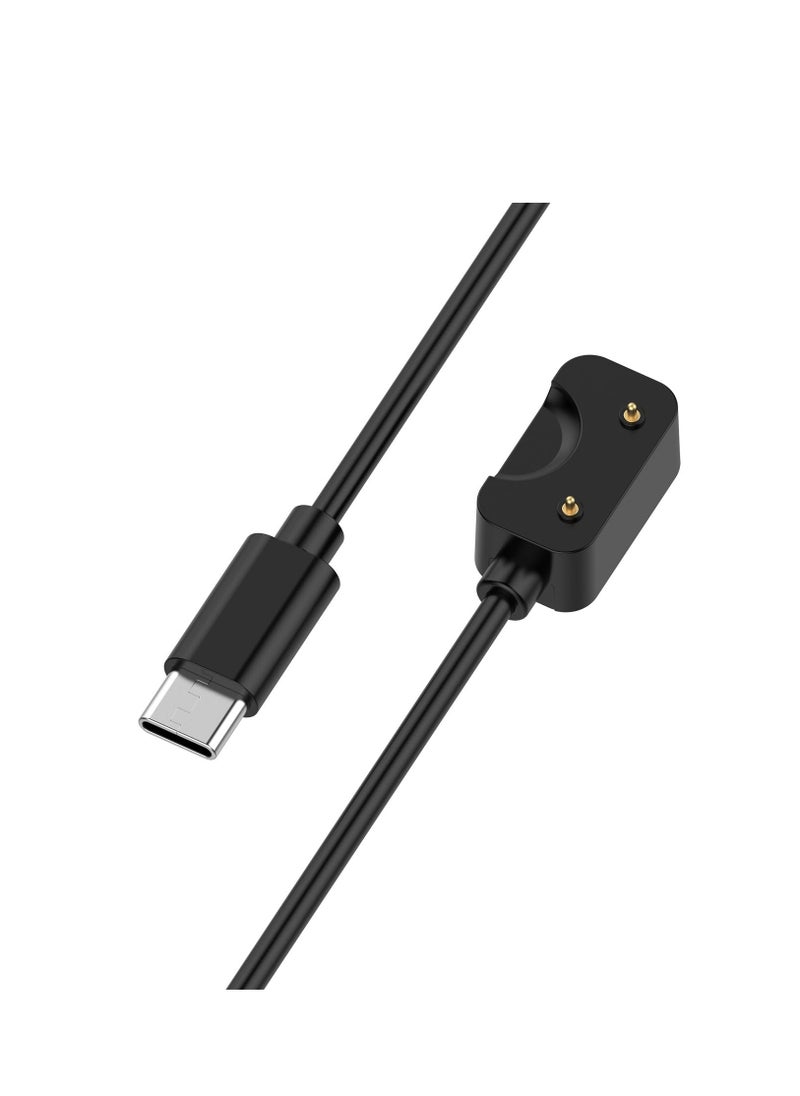 Generic - Compatible for Samsung Galaxy Fit3 Charger 3.3ft Type-C Charging Cable Magnetic Charger for Samsung Galaxy Fit 3 SM-R390 Smartwatch (Black) - Image 1