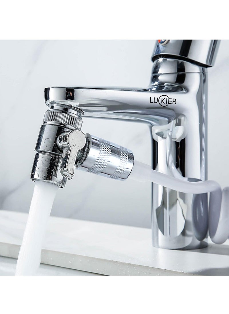 Generic Stainless steel portable travel Shattaf portable bidet faucet, boosted water flow Shatafa kit, 3m hose, 2 types of bases, adapter kit. Suitable for home/hotel/camping/female/baby care  - Image 4