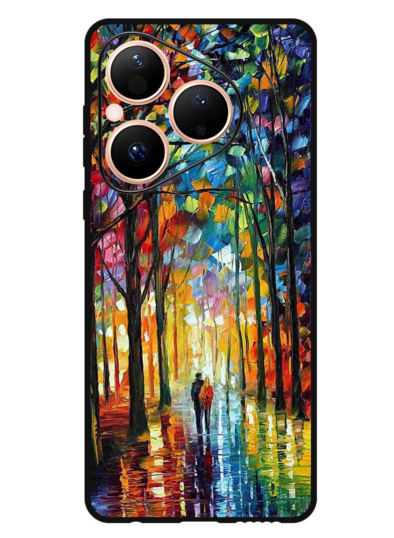 Theodor Case Compatible with Huawei Pura 80 6.6 Inch Protection Shockproof Bumper Cover Colorful  Art Couple - Image 1
