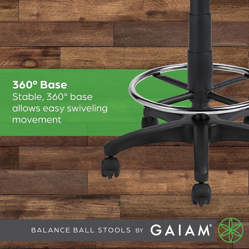 Gaiam Gaiam Balance Ball Chair Stool HalfDome Stability Ball Adjustable Tall Office - Image 4