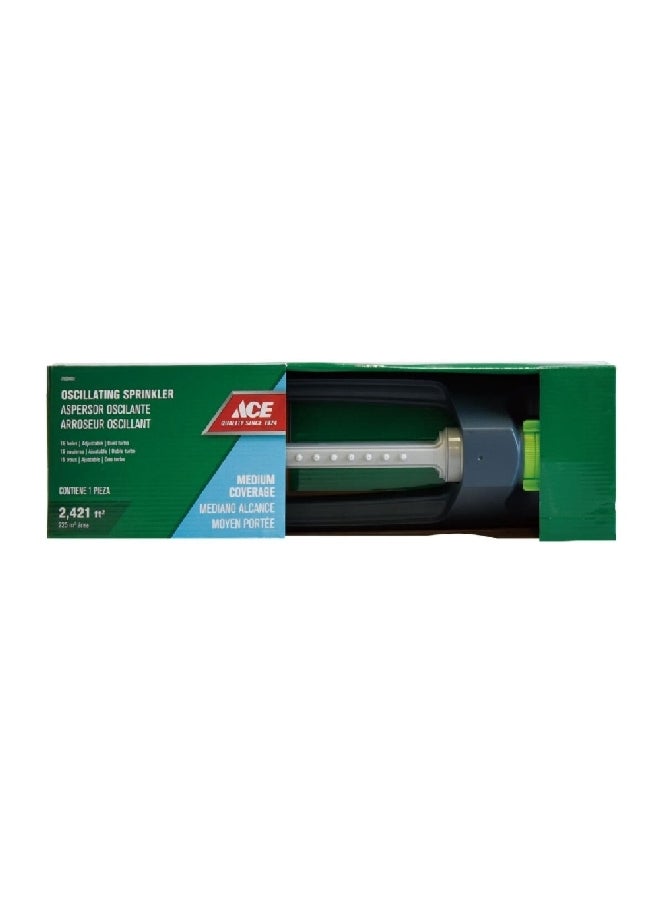ACE 16-Hole Adjustable Dual Turbo Medium Coverage Oscillating Sprinkler Multicolour 8 x 14.5 x 48.5 cm 7999903