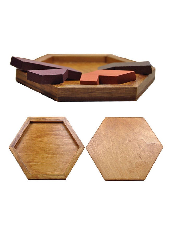 Wooden Board Jigsaw Tangram Geometric Shape Puzzles Set - Image 3