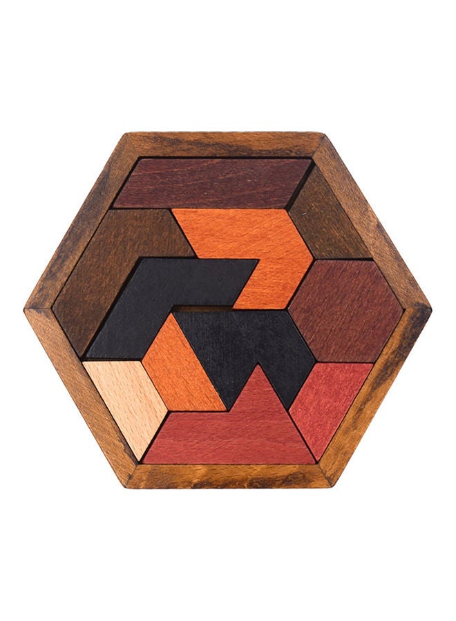 Wooden Board Jigsaw Tangram Geometric Shape Puzzles Set - Image 1