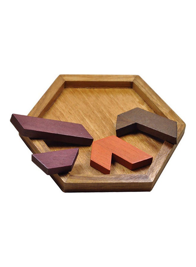 Wooden Board Jigsaw Tangram Geometric Shape Puzzles Set - Image 5