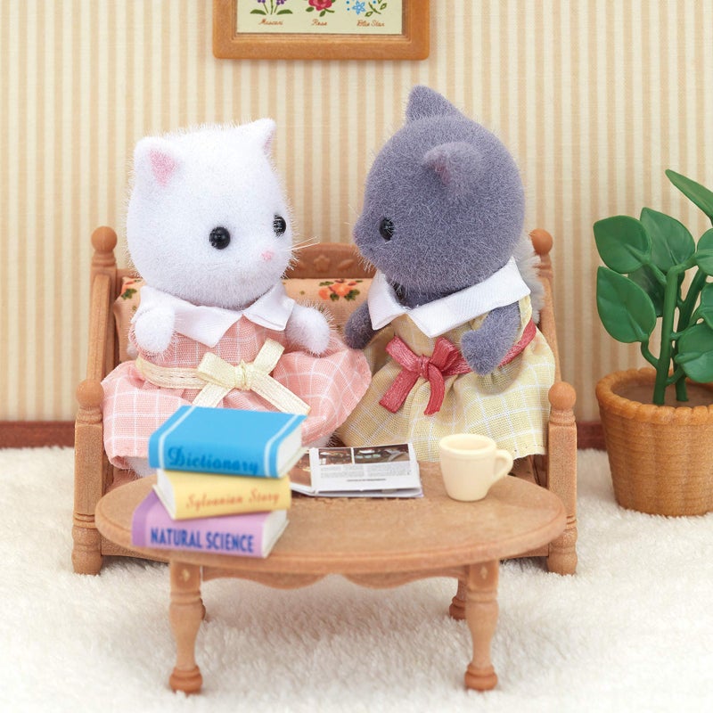 Epoch Sylvanian Families  Doll (White Persian Cat Girl) Ni-105 ST Mark Certified, for Ages 3 and Up, Toy, Dollhouse Sylvanian Families - Image 5