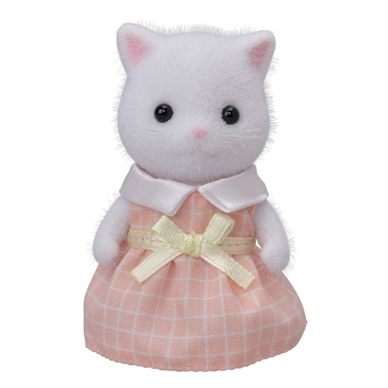 Epoch Sylvanian Families  Doll (White Persian Cat Girl) Ni-105 ST Mark Certified, for Ages 3 and Up, Toy, Dollhouse Sylvanian Families - Image 1