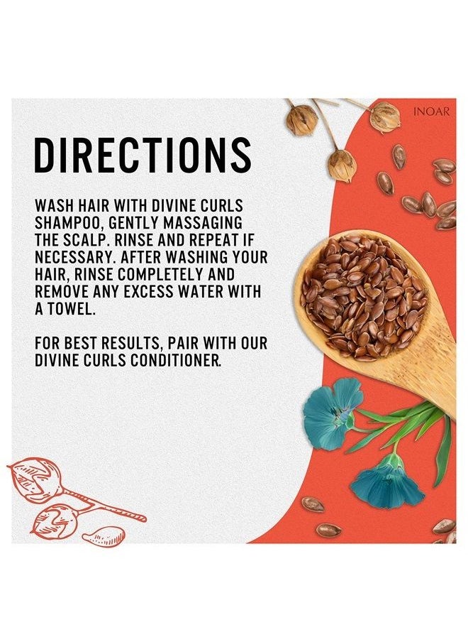 Inoar - INOAR PROFESSIONAL - Divine Curls Shampoo & Conditioner - The Perfect Combination to Clean & Smooth Each Strand Without Weighing Down Your Hair For Beautiful & Bouncy Curls (8.45 Ounce/250 Milliliter) - Image 1