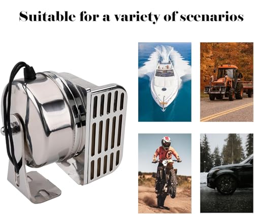 Baieasy Dual Trumpet Marine Boat Horn 12V, Stainless Steel Waterproof Horn 125dB Super Loud, Heavy Duty for Yacht, Sailboat, Truck Replacement - Image 5