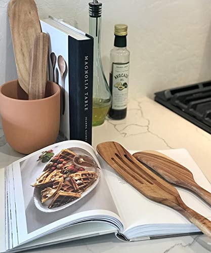 TEZZ Spurtle Set, Natural Acacia Wooden Kitchen Utensils Set of 4, Wooden Spoons Utensils for Cooking, stirring, Mixing, Serving, spurtles kitchen tools as seen on tv for NonSick Cookware - Image 5