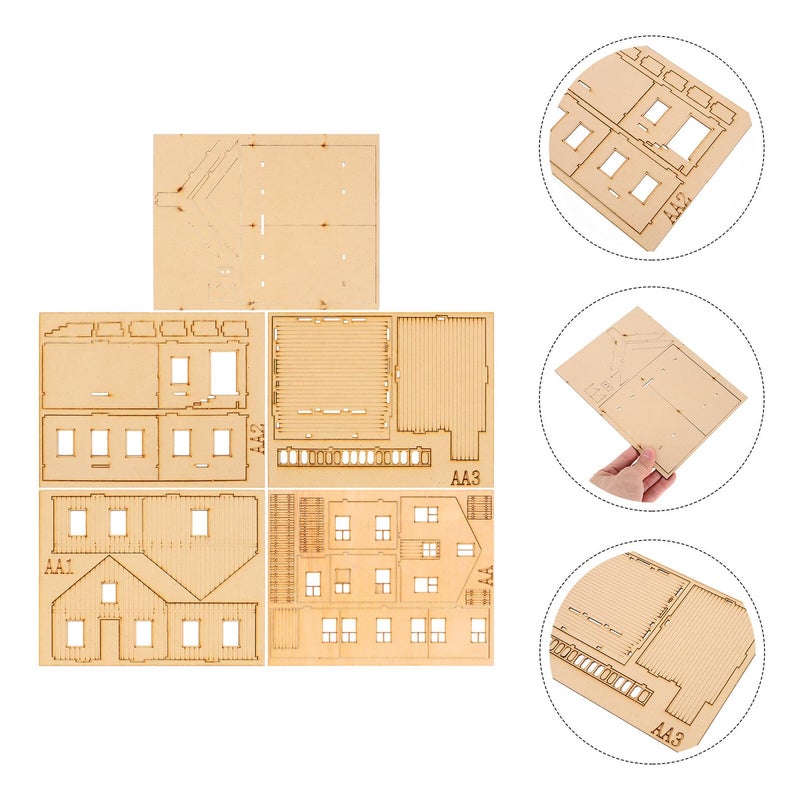 72 Piece DIY Two Level Southeast Asian Building Model Educational STEM Craft Puzzle - Image 4