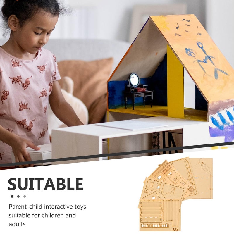 72 Piece DIY Two Level Southeast Asian Building Model Educational STEM Craft Puzzle - Image 5